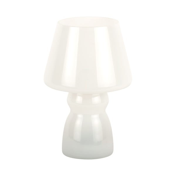 Balta LED galda lampa ar stikla abažūru (augstums 25,5 cm) Classic – Leitmotiv