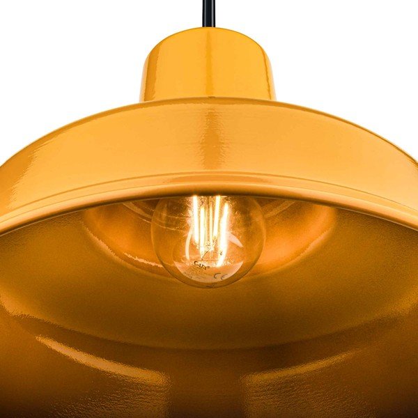 Okera dzeltena metāla piekaramā lampa ø 32 cm Pawn – Squid Lighting-image-3