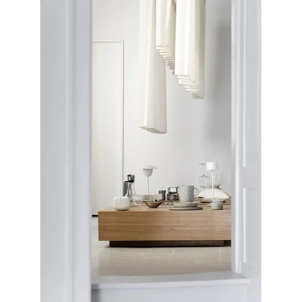 Gaiši pelēks servēšanas keramikas šķīvis Sablo L – Blomus-image-1