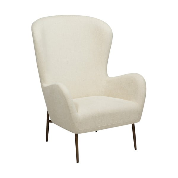 Krēmkrāsas atpūtas krēsls no buklē auduma Glam – DAN-FORM Denmark
