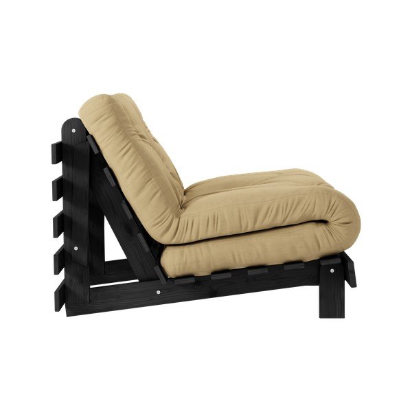 Sinepju dzeltens atpūtas krēsls Roots Black Night – Karup Design-image-4