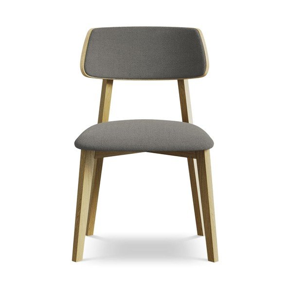 Pelēks masīvkoka pusdienu krēsls Niu – Makamii-image-1