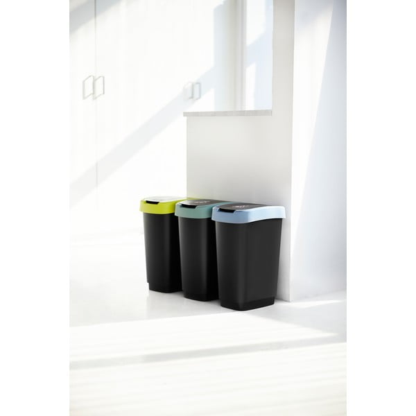 Pārstrādātas plastmasas atkritumu tvertne 25 L Twist – Rotho-image-1