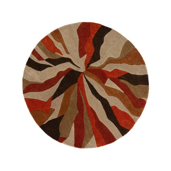 Oranžs paklājs Flair Rugs Splinter, ⌀ 135 cm