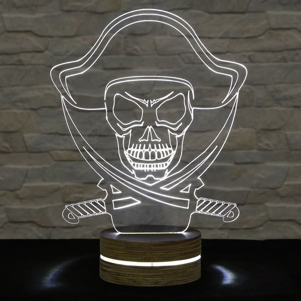 3D galda lampa Pirāts