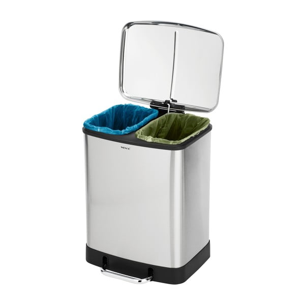 Nerūsējošā tērauda atkritumu tvertne 24 l Studio Duo – Wenko