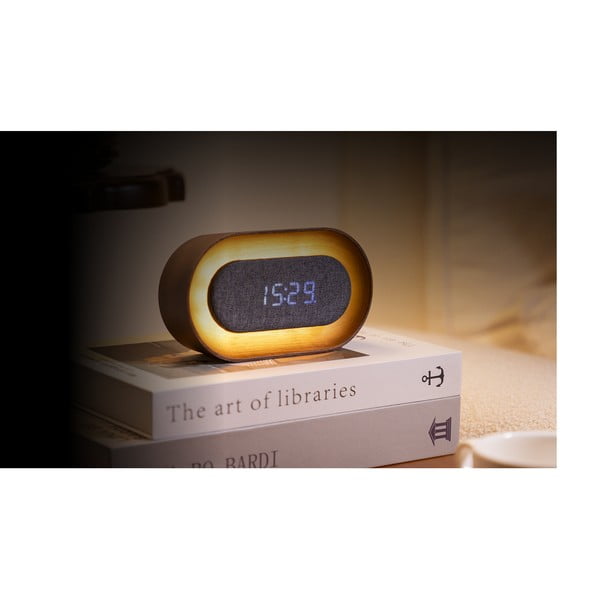Digitāls modinātājpulkstenis Lumos Walnut – Gingko-image-4