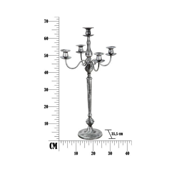 Dzelzs svečturis 5 svecēm Mauro Ferretti Industry, augstums 66 cm-image-4