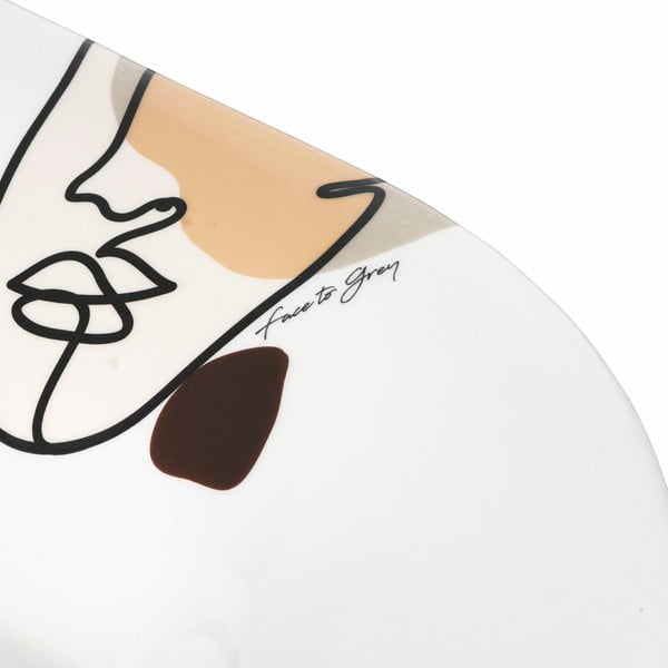 Keramikas šķīvis VDE Tivoli 1996 Face to Grey, 43,5 x 35,5 cm-image-1