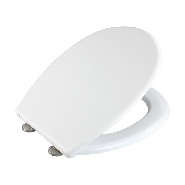 Balts nerūsējošā tērauda tualetes poda vāks Wenko Vorno-image-3