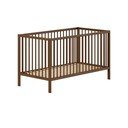 Brūna dižskābarža masīvkoka bērnu gultiņa ar noņemamu sānu/ar regulējamu augstumu 70x140 cm Dino – Vipack