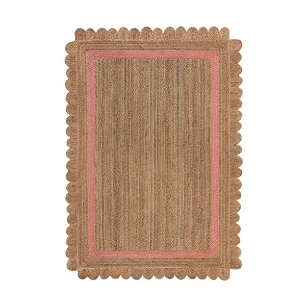 Rozā/dabīga toņa ar rokām darināts džutas paklājs 120x170 cm Grace – Flair Rugs