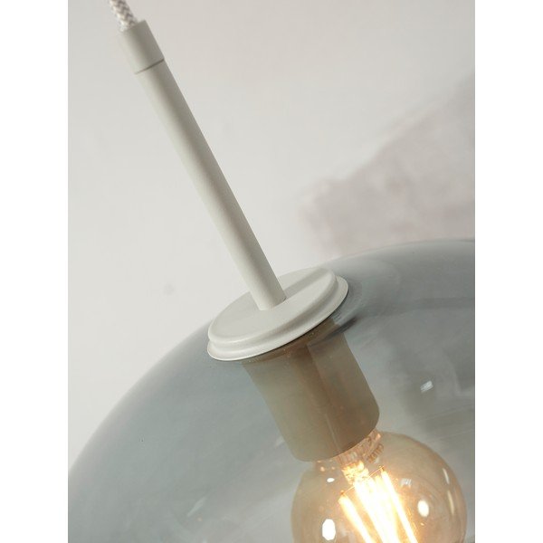 Pelēka piekaramā lampa ar stikla abažūru ø 35 cm Bologna – it's about RoMi-image-2