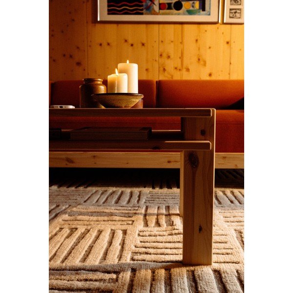 Gaiša dabīga toņa priedes masīvkoka žurnālgaldiņš 50x80 cm Tuck – Karup-image-3