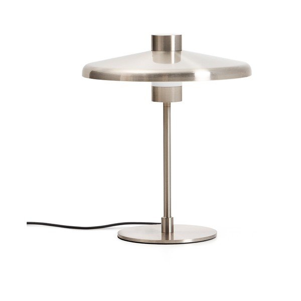 Sudraba krāsas galda lampa ar metāla abažūru (augstums 32,5 cm) Nuvira – Kave Home