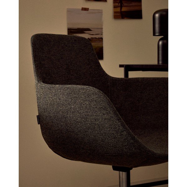 Tumši pelēks biroja krēsls Tissiana – Kave Home-image-3