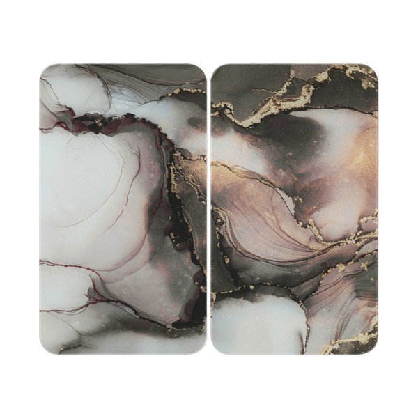 Rūdīta stikla plīts aizsargplāksnes (2 gab.) 52x30 cm Abdeckplatte  – Wenko