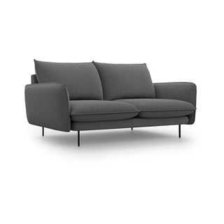 Tumši pelēks divvietīgs dīvāns Cosmopolitan Design Vienna, 160 cm