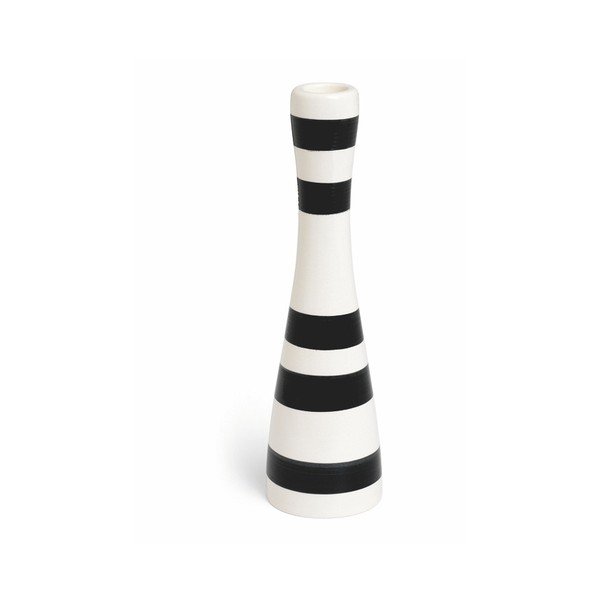 Melnbalts keramikas svečturis Kähler Design Omaggio, augstums 24 cm