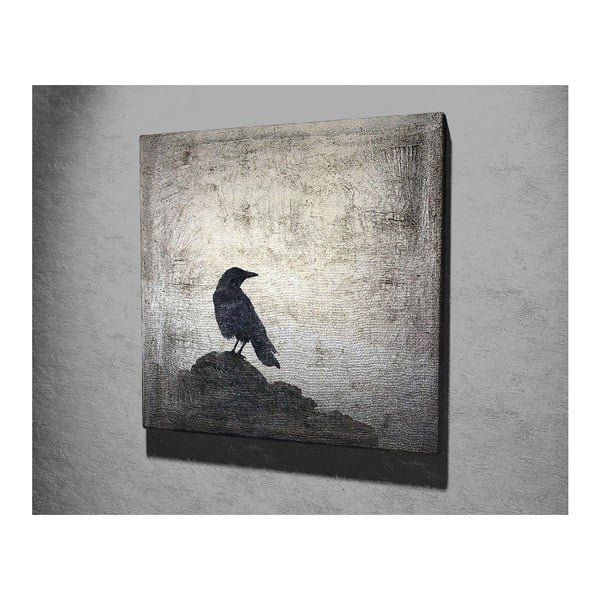 Sienas glezna uz audekla Black Bird, 45 x 45 cm-image-2