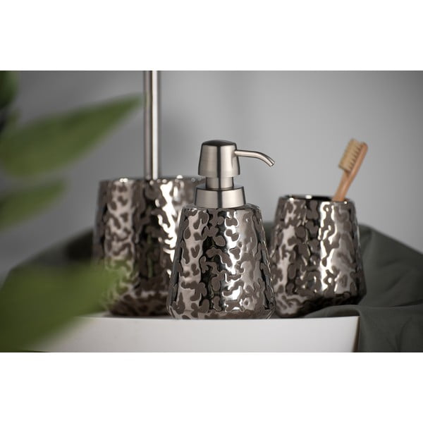 Keramikas krūze zobu birstei sudraba krāsā Burgos – Wenko-image-4