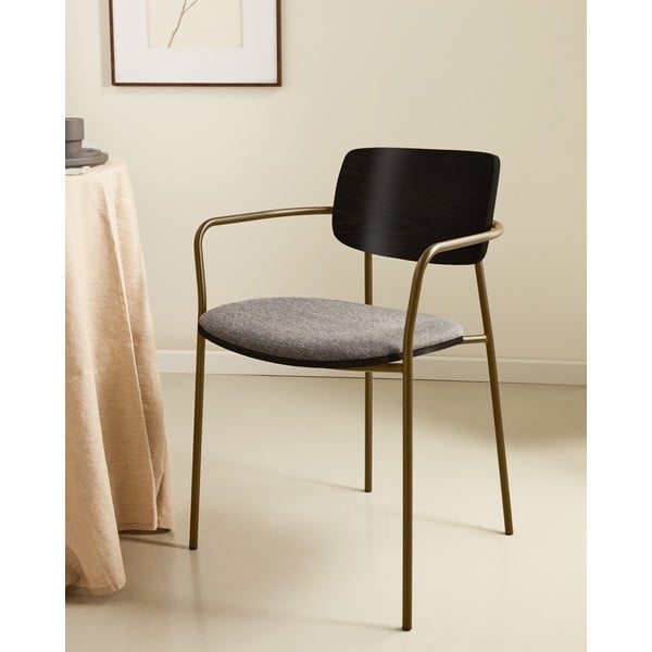 Pelēks/brūns pusdienu krēsls Maureen – Kave Home-image-1