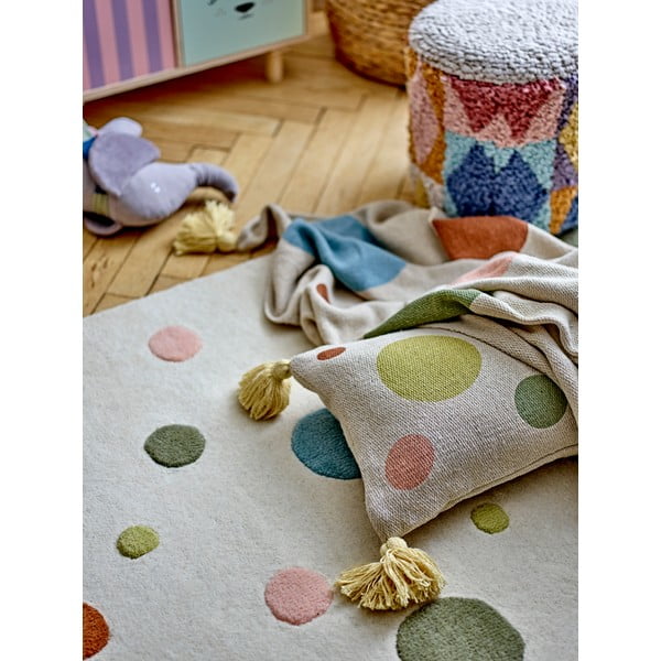 Krēmkrāsas vilnas bērnu paklājs 90x140 cm Clennie – Bloomingville Mini-image-3