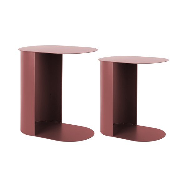 Metāla sānu galdiņi (2 gab.) 30x45 cm Riqueza Oval – Leitmotiv