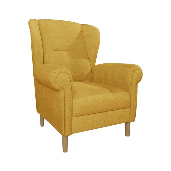 Dzeltens atpūtas krēsls ar atzveltni Swan – Ropez