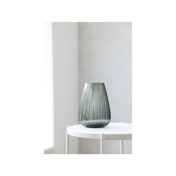 Pelēka stikla vāze Bitz Kusintha, augstums 22 cm-image-3