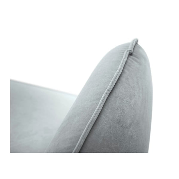 Gaiši pelēks samta atpūtas krēsls Cosmopolitan Design Vienna-image-3