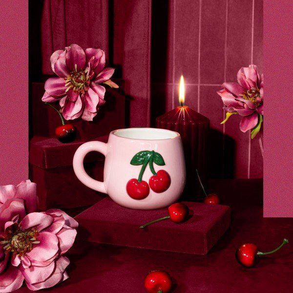 Gaiši rozā krūze Cherry – Sass & Belle-image-1