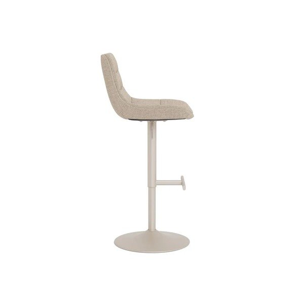 Bēši polsterēti bāra krēsli ar regulējamu augstumu/grozāmi (2 gab.) (sēdekļa augstums 65 cm) Adisa – Actona-image-3