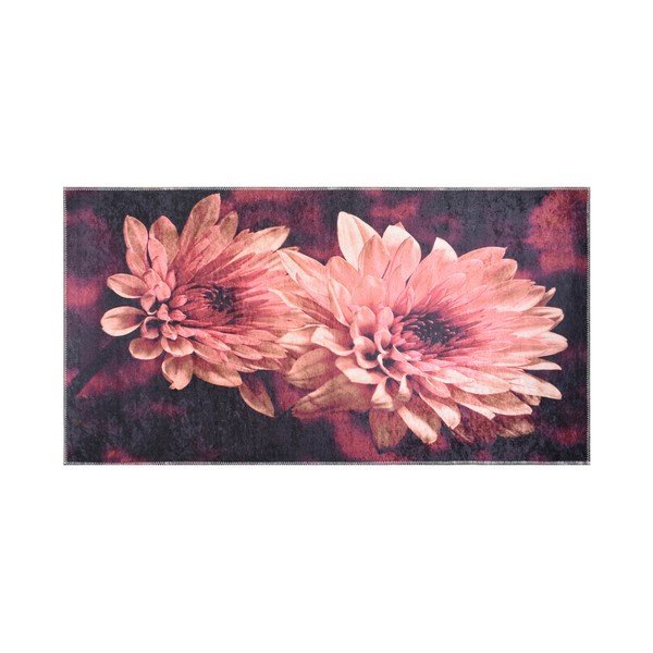 Izturīgs paklājs Vitaus Red Chrysantemum, 100 x 160 cm-image-1