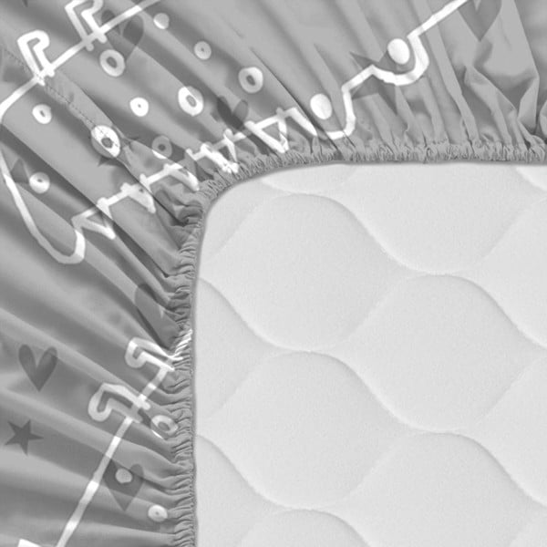 Bērnu kokvilnas palags Moshi Moshi Best Buddies, 90 x 200 cm-image-1