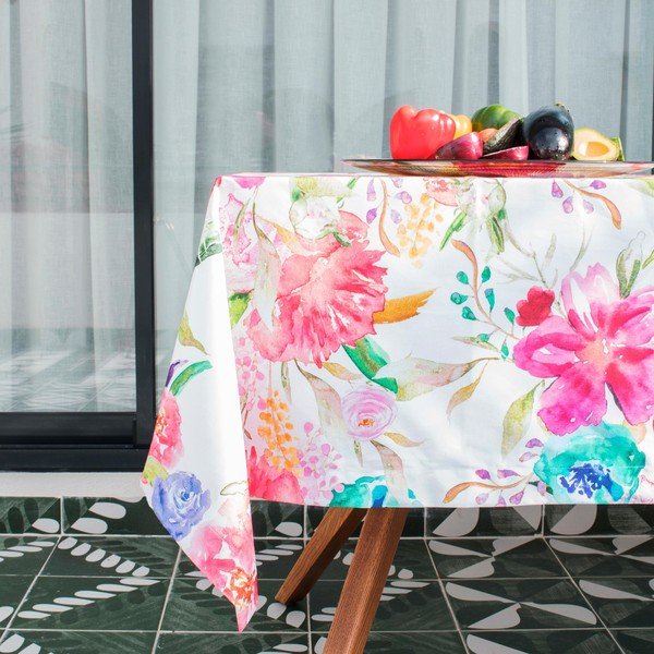 Kokvilnas galdauts Happy Friday Basic Pink Bloom, 150 x 150 cm-image-2