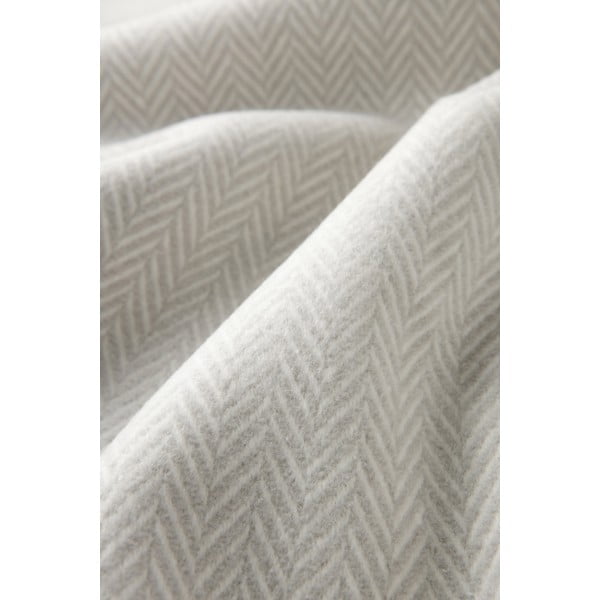 Gaiši pelēks pleds ar kokvilnu Euromant Skyline, 140 x 160 cm-image-3