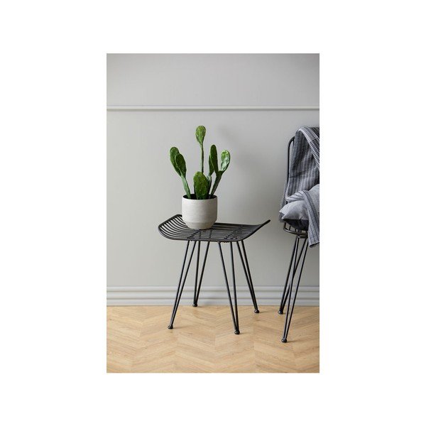 Melna metāla taburete Svale – Villa Collection-image-1