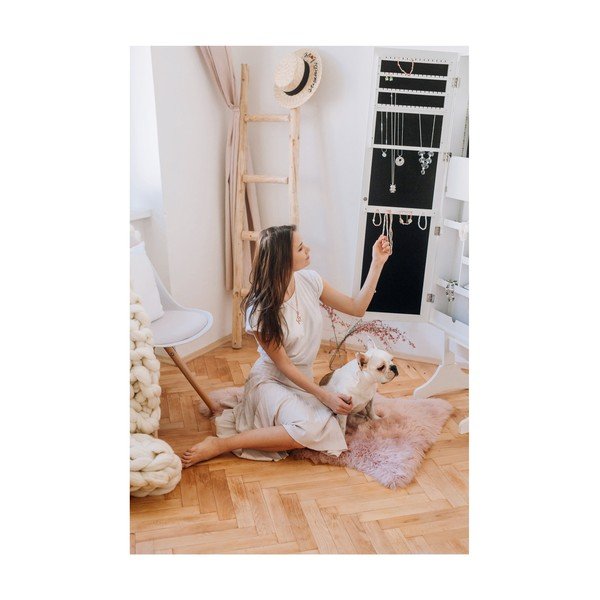 Melna stāvoša rotaslietu kastīte ar spoguli Bonami Essentials Bien-image-4