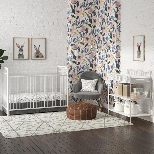 Balta metāla bērnu gultiņa 70x140 cm Monarch Hill – Støraa-image-1