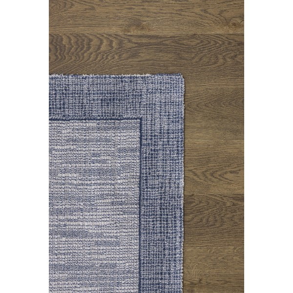 Tumši zils vilnas paklājs 200x300 cm Linea – Agnella-image-3