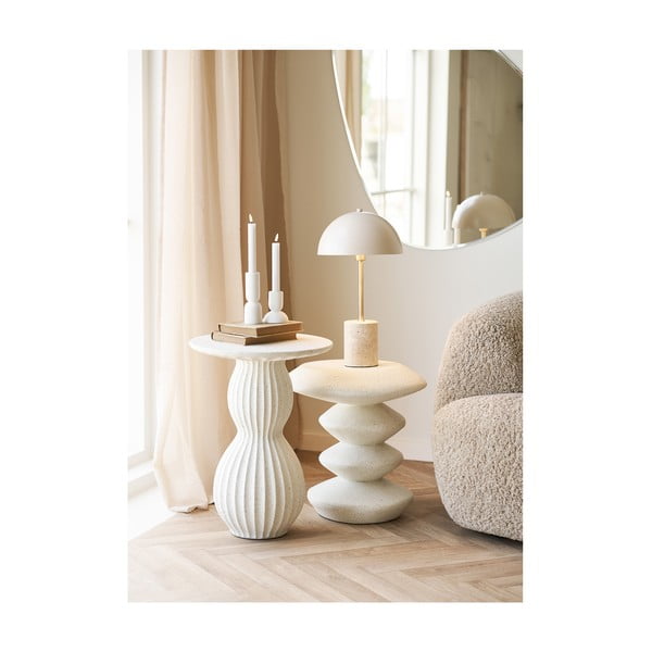 Bēša galda lampa ar metāla abažūru (augstums 45 cm) Sheffield – House Nordic-image-4