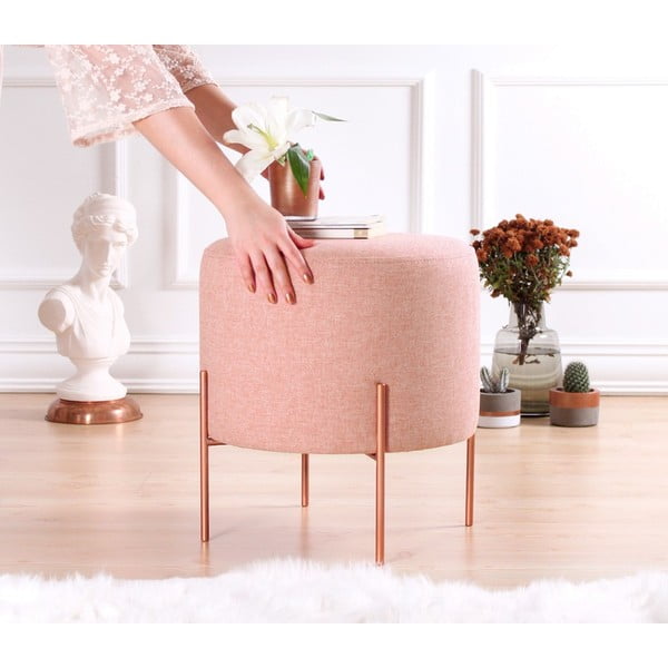 Gaiši rozā pufs Copper – Artie-image-3