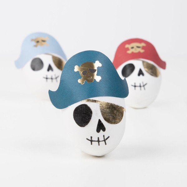Ballīšu piederumi (3 gab.) Pirate Skulls Surprise Balls – Meri Meri-image-4