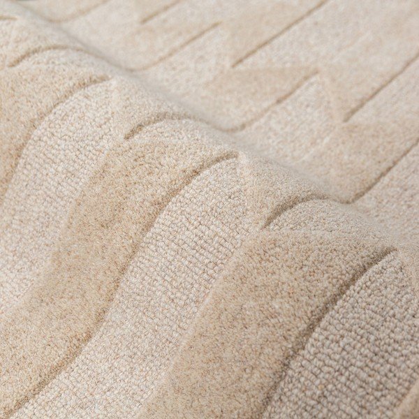 Zaļš/dabīga toņa ar rokām darināts vilnas paklājs 160x230 cm Apex Border Wool – Flair Rugs-image-3