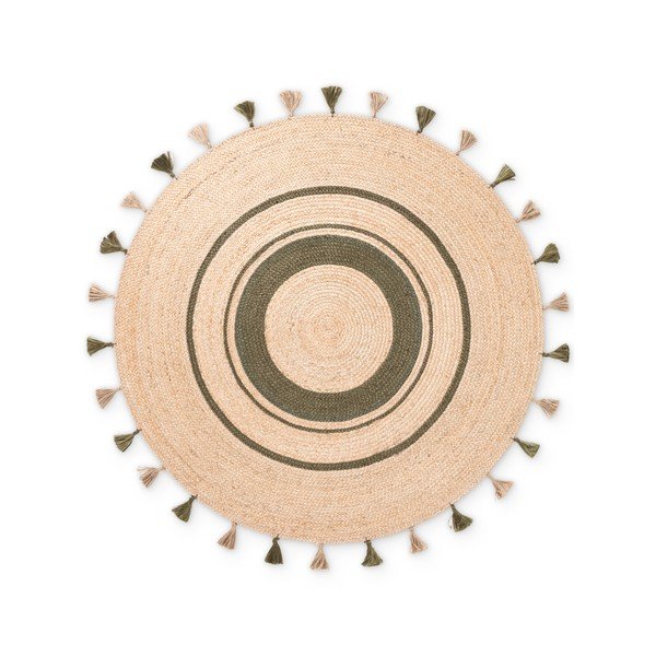 Dabīga toņa divpusējs/ar rokām darināts džutas apaļš paklājs ø 150 cm Basil – Hanse Home