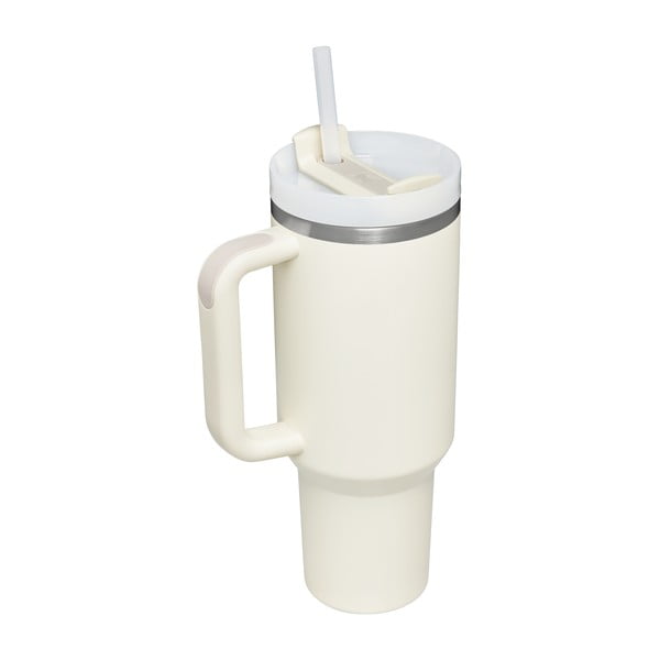 Krēmkrāsas nerūsējošā tērauda termoss ar salmiņu 1,18 l Quencher H2.0 FlowState Tumbler Cream – Stanley-image-1
