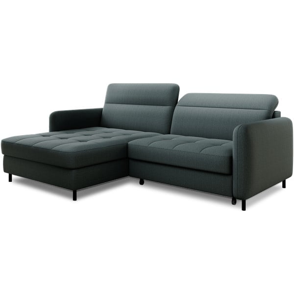 Dūmakaini zaļš samta salokāms/ar uzglabāšanas vietu stūra dīvāns (ar kreiso stūri/ar zvilni) Gomsi – ELTAP-image-2