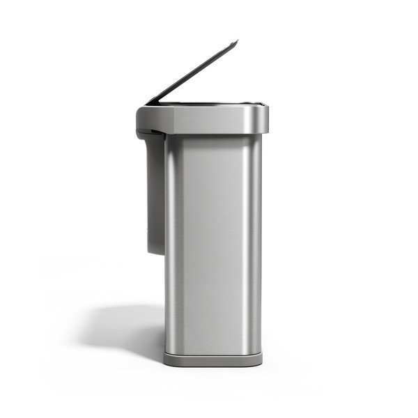 Sudraba krāsas atkritumu šķirošanas/bezkontakta tērauda atkritumu tvertne 34+24 l Dual Sensor – simplehuman-image-4