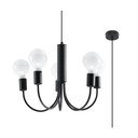 Melna piekaramā lampa ø 45 cm Karim – Sollux